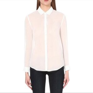 NWT The Kooples chiffon blouse with metallic pinstripe